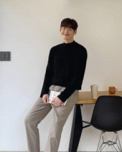 Eyelet peach brushed banding pants M~L(28~34)