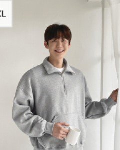 Big sheep brushed half zip-up sweatshirt 1~2(105~120)