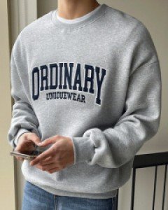 Ordinary lettering napping sweatshirt F size(95-110)