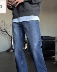 Dunhard semi-wide denim pants S~3XL(28~38)