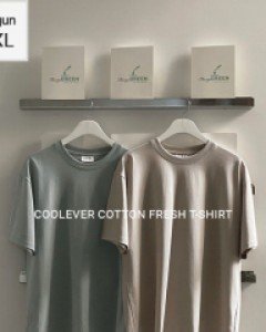 Cool Ever Cotton Fresh short sleeved T-shirt M~2XL(95~115)