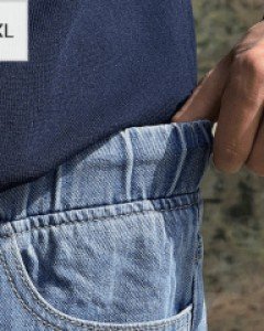 Comfortable Soft Banding Wide Denim S~2XL(28 ~ 38)