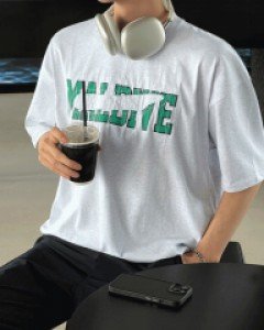 MVS Maldives Embroidery Printing short sleeved T-shirt F size(95-110)