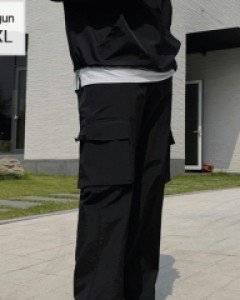 Good fit cargo wide banding pants M~2XL(28-36)