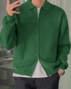 Modal two-way hachi Kara Zip knit L~XL(95 to 105)