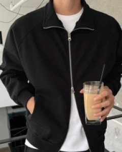 Soft double Raglan two-way zip up L~XL(95 to 105)
