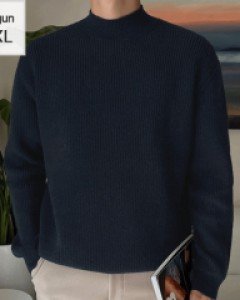 Thick Haji half turtleneck knit M~3XL(95 to 120)