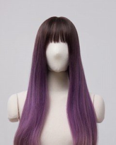 Bebe Rose Full wig) Morning Fresh (High-heated) Dark Brown-Purple-ash pink