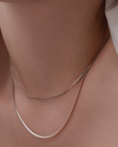 [실버925] 글로시 라인 목걸이