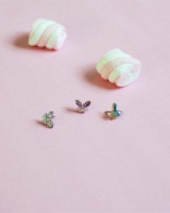 AB 스톤 나비 바벨 피어싱