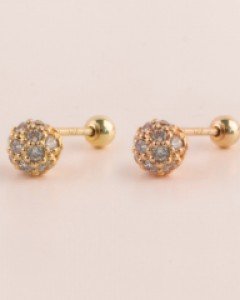 14K 피어싱 러프 큐빅볼 금피어싱