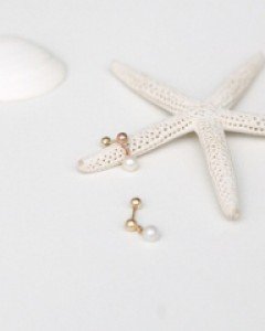 14K 피어싱 진주 쥬얼리 금피어싱