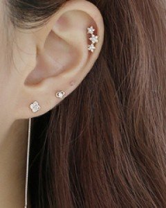 14K 피어싱 세일러 하트 금피어싱