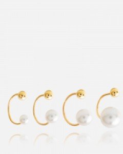 14K 하프 진주 투볼링 피어싱