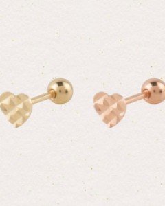 14K 피어싱 음각 하트 금피어싱