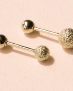 14K 반짝이볼 금 피어싱