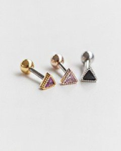 미니 볼드 세모 바벨 피어싱