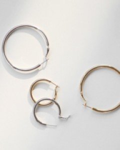 베이직 볼드 링 귀걸이