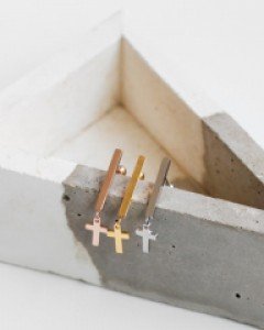 크로스 드롭 스틱 쥬얼리 바벨 피어싱