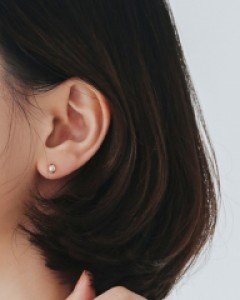14k 귀걸이 골드 라인 미니 진주 금귀걸이
