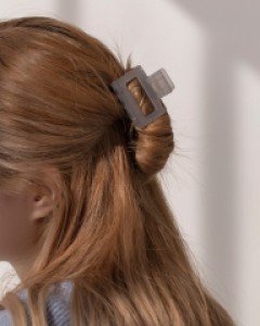 플레인 스퀘어 집게 헤어핀