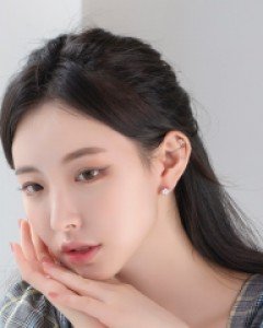 스프링 자개 플라워 리프 바벨 피어싱
