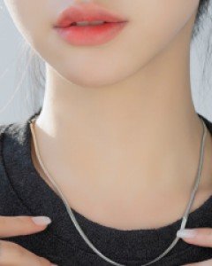 [써지컬스틸] 글로시 플랫 목걸이