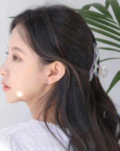 클리어 오로라 헤어 집게핀
