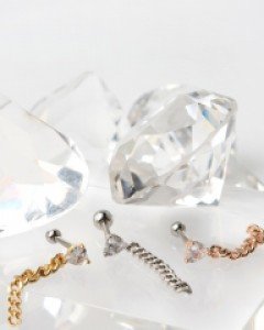 하트 체인 쥬얼리 바벨 피어싱