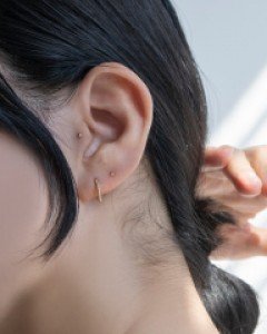 14K 볼라인 링 금귀걸이 (낱개)