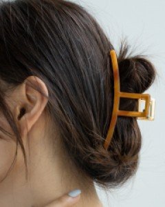 메탈 마블 패턴 헤어 집게핀