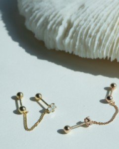 14k 클래식 미니 투핀 금 피어싱