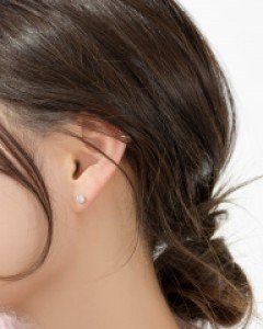 925실버 피어싱 빅 라운드 크리스탈 볼피어싱