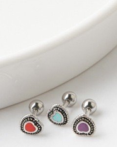 앤틱 프레임 하트 바벨 피어싱