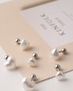 써지컬 피어싱 홀로그램 하트 볼피어싱