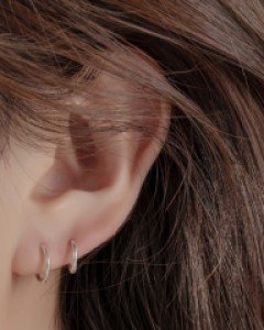 실버 925 원터치 링 세그먼트 은 피어싱 두께1.2mm