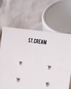 [925실버] 심플 하트 귀걸이