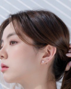 925실버 피어싱 스노우 하트 볼피어싱