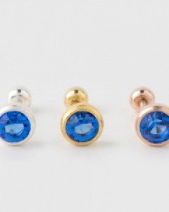 925실버 피어싱 로열블루 큐빅피어싱