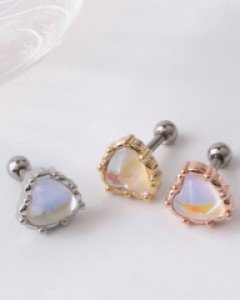 볼륨 오로라 하트 바벨 피어싱