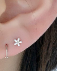 925실버 피어싱 초미니 꽃 볼피어싱