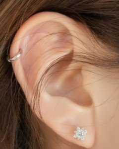 925실버 피어싱 마름모 패턴 볼피어싱