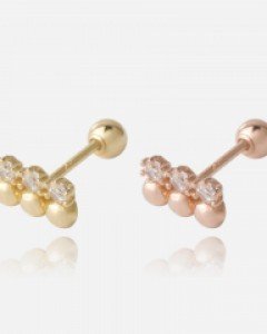 14K 미니볼 2x3 금 피어싱