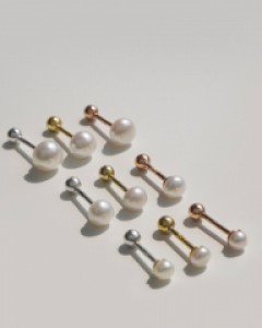 925실버 피어싱 리얼 담수진주 볼피어싱