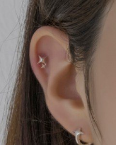 925실버 피어싱 더블 스파클 볼피어싱