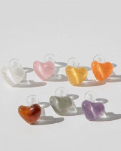 뮤트 버블 하트 바벨 피어싱