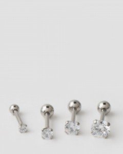 써지컬 피어싱 실버 미니 큐빅피어싱