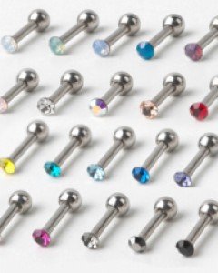 써지컬 피어싱 납작한 초미니 큐빅피어싱 2.5mm