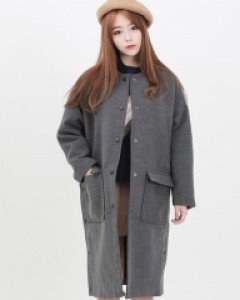 SOU-시보리 누빔 코트