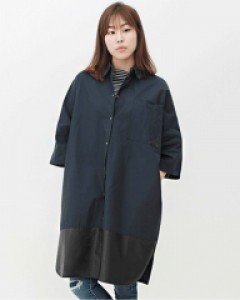 SOU-레더 반팔 자켓